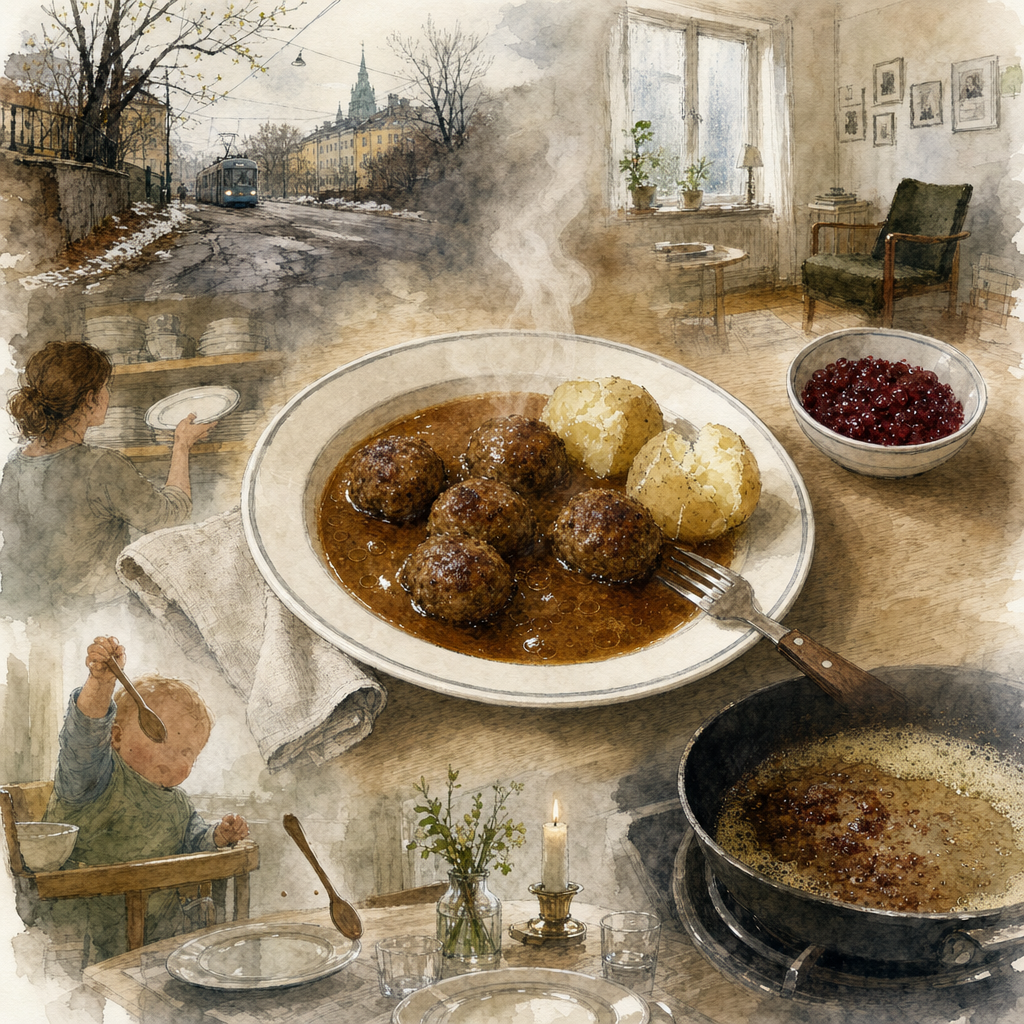Köttbullar med brunsås / ミートボールのブラウンソース煮