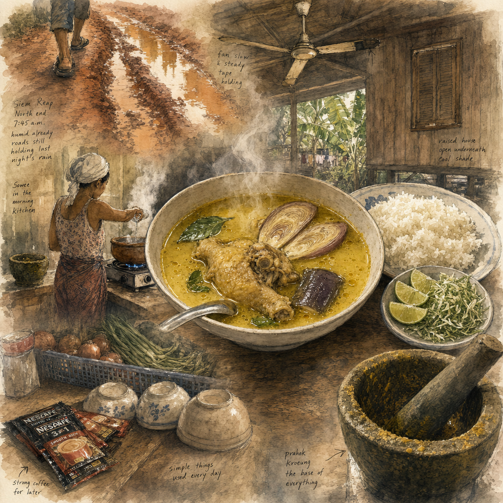 សម្លការី / サムロー・カリー（カンボジア風カレースープ）