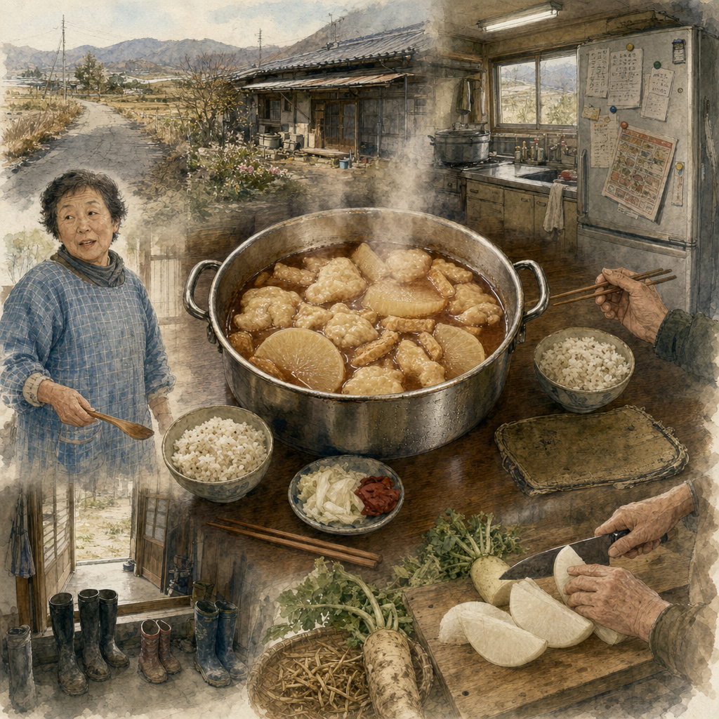 おつけだんご / お粉だんご入り根菜の味噌汁