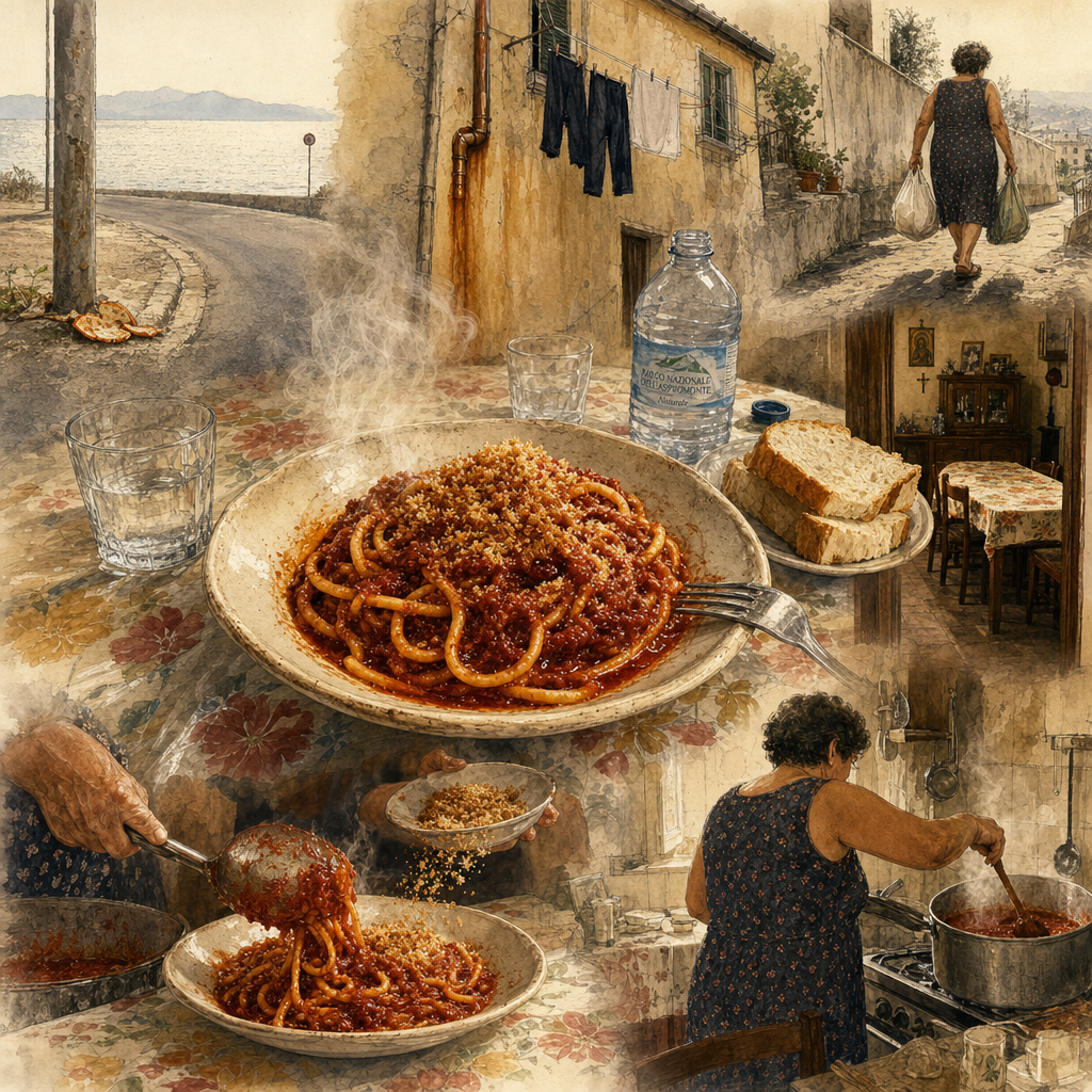 Pasta con la 'Nduja e Pangrattato / パスタ・コン・ラ・ンドゥイャ・エ・パングラッタート